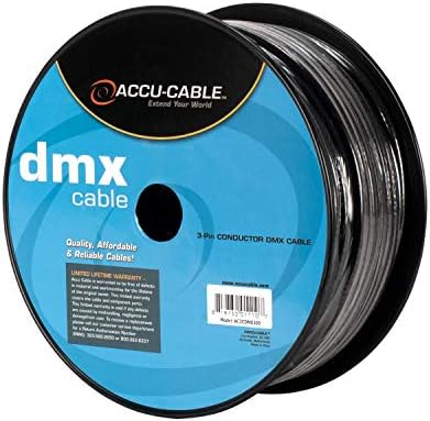 Кабел Accu AC3CDMX300, Кабел за осветление на сцената, DMX, 3-Пинов кабел за Удължаване DMX (300 метра)