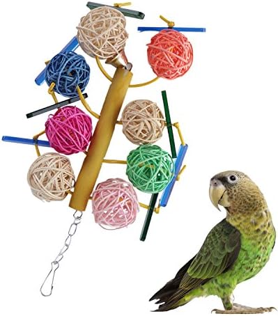Messar 2 Опаковки Птичи Дъвчащи Играчки със Звънци за Папагали Неразлучников Подвесная Клетка Играчка