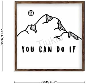 Mountain You Can Do It Персонализирани Надписи в дървена Рамка, Художественото Оформление на Дома, Многоцветен Стенен Монтаж, Подвесная Дъска
