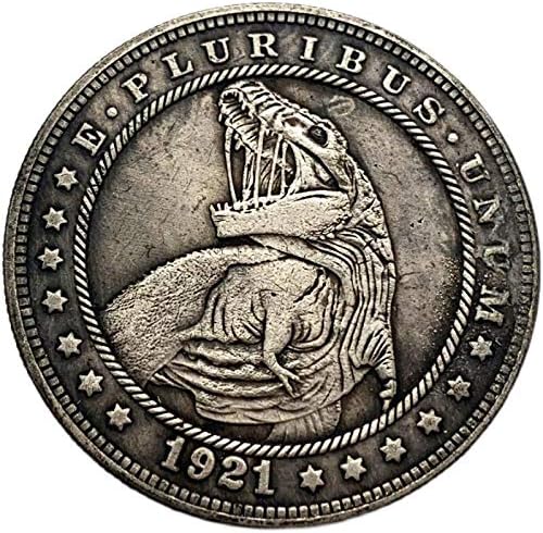 1921 Блуждающая Монета Динозавър Тиранозавър Рекс Любима Монета Възпоменателна Монета Сребърно Покритие Биткоин Айта Монета Са
