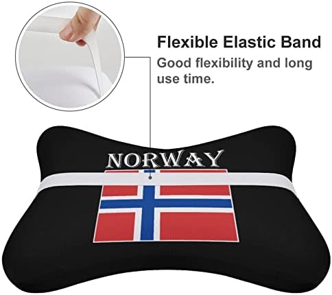 Автомобилната въздушна Възглавница за врата с Флага на Норвегия, Определени от 2 Удобни Възглавници За Подкрепа на врата,