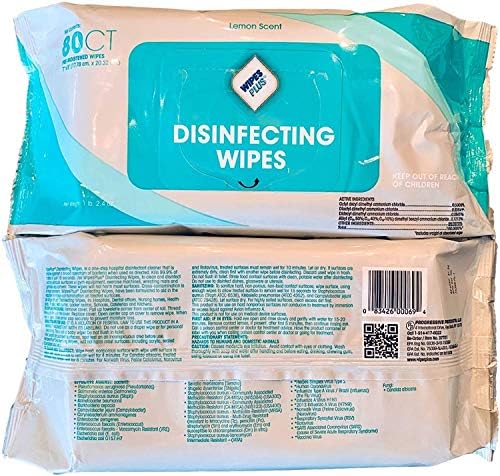 Дезинфектанти, салфетки WipesPlus - Дезинфектанти, салфетки индустриална здравина - Опаковка от 80 дезинфекция кърпички - Произведено