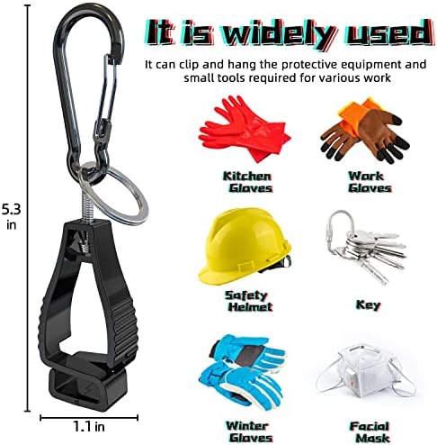 Скоби за ръкавици HEBELLE 4-Pack за притежателите на работни ръкавици, идеални за скоби за ръкавици в строителството