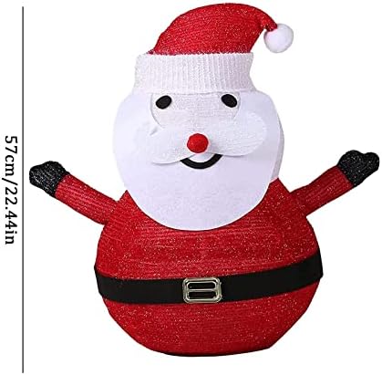 Коледни Коледни Led Светлини Santa Clau Snowman формата на сърце Snow Лампа с 40 Led Мънистен за Сватба, Коледно Парти, Декорация