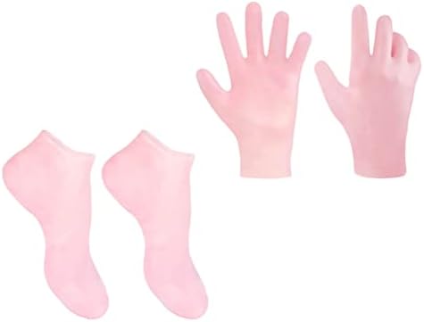 Силиконови ръкавици Healeved, 2 комплекта, овлажняващи чорапи, ръкавици, овлажняващи чорапи за теглене на чорапи, ръкавици и чорапи за краката