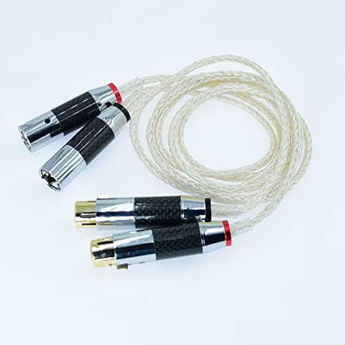 Аудио кабел OCC с Посеребренным покритие 8AG, 16 Нишки, с 3-пинов балансным кабел XLR от Въглеродни влакна, XLR конектор,