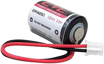 EVA (25 бр.) EVE ER14250 Литиева батерия 3,6 На 1200 mah, Съвместима с ЕВА ER14250 1/2 AA LS14250 с бял приставка адаптер