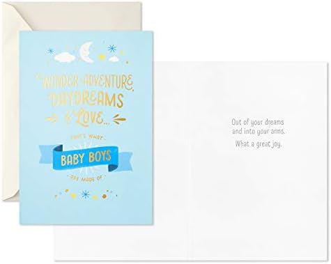 Гама от картички Hallmark Baby Shower, 12 Картички с Конвертами (Зайци, Животни, Момчета, Момичета)