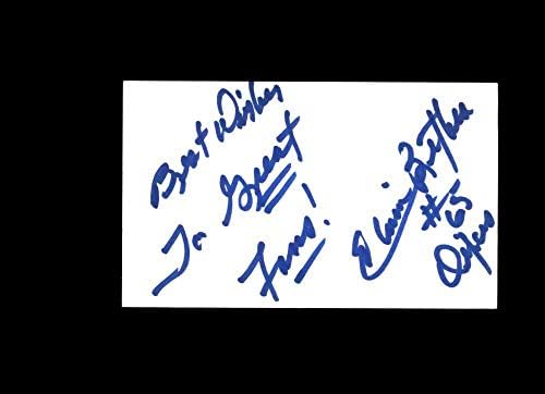 Алвин Бетеа Собственоръчно подписани с Автограф на картата 3x5 NFL HOF Хюстън Ойлърс