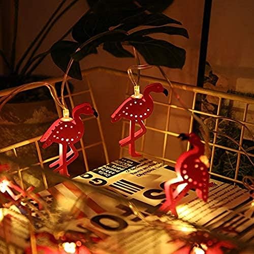 Sezrgiu Детска Детска Стая Милото Животно Метален фламинго Led гирлянди, страхотни Декоративни Светлини, USB Лампа за Хранене за Празника на Монтиране на Прозореца Дърво
