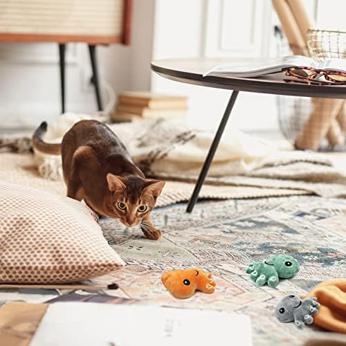 Играчки от коча билка е за котки Andiker, 3 бр., Интерактивни играчки за котки в затворени помещения, Меки Плюшени Играчки за котки