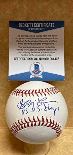 Скот Макгрегър Ориълс 83 световен Шампион по бейзбол с автограф на Бекет Q64427 - Бейзболни топки с автографи