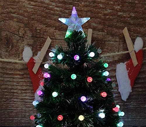 SHUISHU Зелена Изкуствена Коледна Елха, led Оптични Светлини, Многоцветное Коледна Украса На закрито, Подарък на Открито 1123 (Размер: