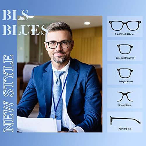 Очила за четене за жени/Мъже, Блокиране на Синя светлина, Модерни Компютърни Очила за четене Срещу Мигрена/напрежение в очите, 6 опаковки