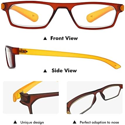 FAA'N Очила за четене за Жени, Леки Ридеры за Мъже, Модни и Дизайнерски Очила с Квадратни Рамки с Дълги Ръкави, Евтини Очила за четене