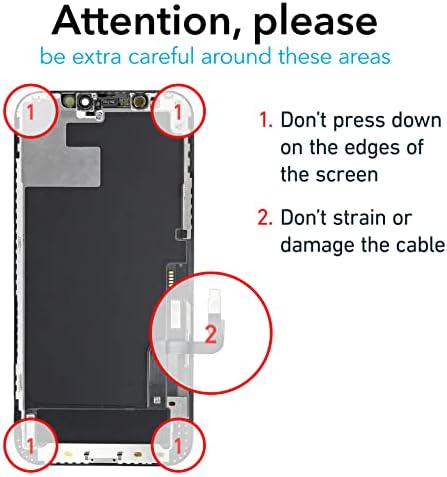 Комплект за подмяна на екрана на мобилен телефон Vietus за iPhone 13, Отзивчив Твърд OLED-дисплей, Дигитайзер с закалено стъкло,