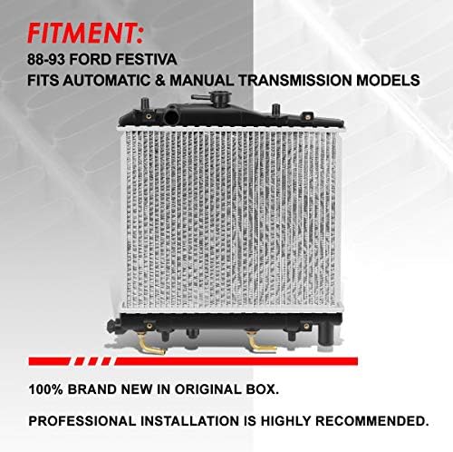 Фабрично 1-вграден Радиатор за охлаждане DPI 263, Съвместим с Ford Фестивали AT MT 88-93, Алуминиев жило