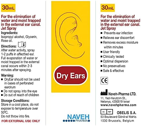 1 Единица спрей за премахване на ушна кал Naveh Pharma CleanEars Baby 1 Ет. унция + 1 Единица спрей за суха ушите NAVEH PHARMA 1 ет. унция
