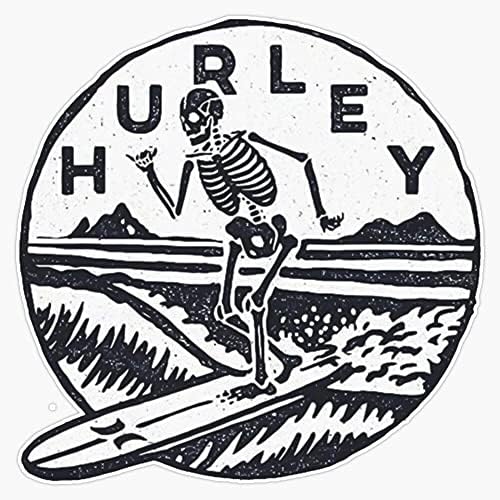 Стикер RQH Търговия Skeleton Hurley Броня, Vinyl Стикер 5 инча, RQH-SKTON-STICKERS-037
