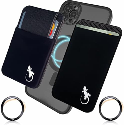 Магнитен портфейл Гущер Secure (x2) Универсален Magsafe за всеки телефон - Държач за карти в рамките на защитен ремешке - Използва