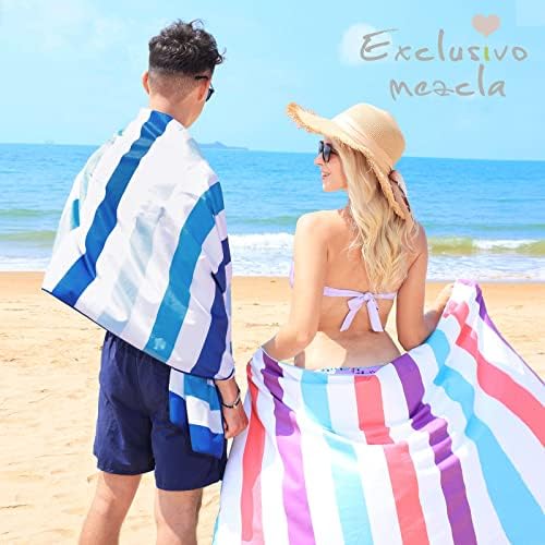 Изключителен набор от быстросохнущих плажни кърпи от микрофибър Mezcla, плажна кърпа в голям размер, без пясък за пътуване
