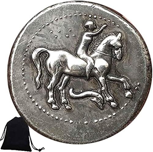 Коледна монета с Рицар и Кон-Европейска монета-Възпоменателна Монета с Неправилна форма, Историческата Стара Монета, опаковъчна
