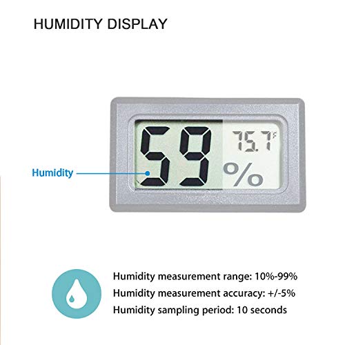 Veanic 2 пакета Мини-Цифрови Електронни Измерителей Температура И Влажност на въздуха, Термометър-Влагомер за стая, LCD дисплей по Фаренхайт