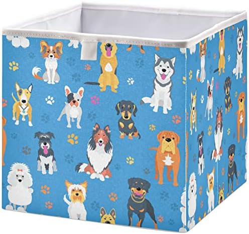 Кошница за шкаф visesunny, Забавни Кутии за съхранение под формата на Рассортированной Кучета и пръстови отпечатъци, Тъканни кошница