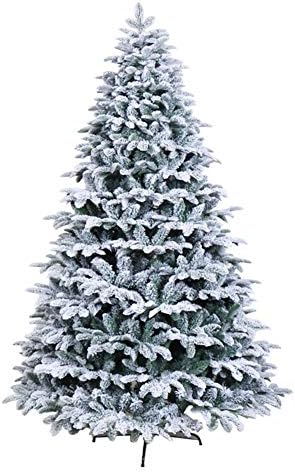 Изкуствени Коледни Елхи ZPEE Snow Flocked Без Осветление, Коледна Бор От Плътен PVC, Пожароустойчива Коледна Бор, Празничен Декор