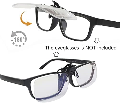 N/A -Леки Очила за четене с клипсой, Откидывающиеся нагоре и надолу, Без Увеличително стъкло, лесно и удобно за носене, подходящи за четене