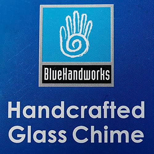 Стъклен Звънец Blue Handworks Atlantic Coast, Изработен Ръчно от стъкло с Пясъкоструйни да боравите и с Попадения на Дърво