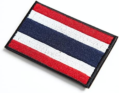 stidsds 2 Опаковки Нашивка с Флага на Тайланд Знамена Тайланд Бродирани Ленти Знамена Тайланд Военна Тактическа Нашивка за Дрехи, Шапка,