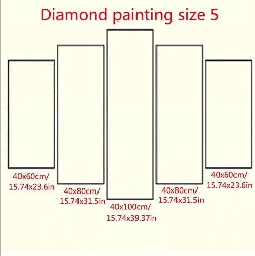 Комплекти за рисуване с диаманти САМ 5D за възрастни, 5 комплекта/бр, Диамантена Бродерия, Пълна Тренировка, Кристали и Бродерия на кръстат