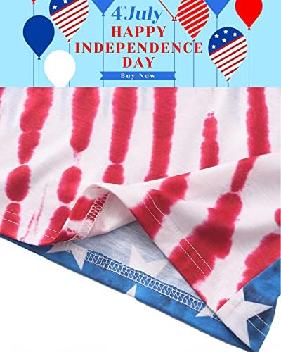 Тениски за малки момчета на 4 юли, Тениска с американския Флаг, Патриотични Блузи с Къс ръкав на Деня на Независимостта за Деца
