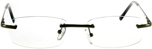 Тънки очила за четене Simplicity без рамки за мъже и Жени (Хром + 2,00)