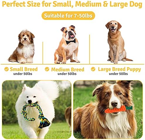 Zeaxuie Луксозни Твърди Играчки за агресивни кучета - 12 Опаковки, Ценни Играчки за кучета Малки, Средни и Големи породи с Интерактивни