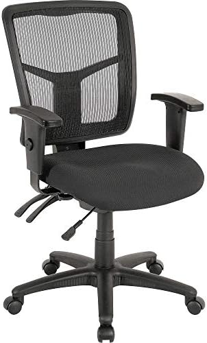 Работен стол Lorell, черна мрежа облегалка / седалка от черна мрежа