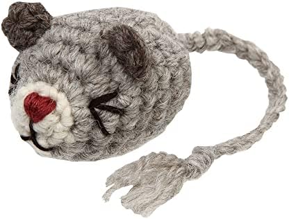 Плюшен играчка necono Cat - Вязаная Мишка незумино-амигуруми, В Комплект органични коча билка - Ультралегкая плат ръчно плетени