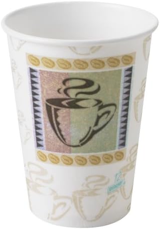 Georgia-Pacific PerfecTouch 5342DX Хартиена чаша WiseSize Coffee Dreams с изолация, с капацитет от 12 унции (в пакет по 20 чаши, по 25 от всяка чашка)