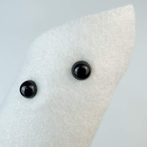 Пластмасови Защитни Очи за Амигуруми, 240 бр 6 мм до 14 мм, Черни Обикновена Куклени Очи с Шайби за Бродерия, Плетене на една кука