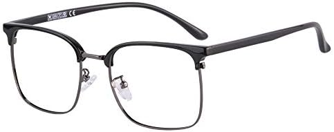 Очила за четене MEDOLONG TR90 с анти-синя светлина в рамка с антибликовыми лещи-LH6632(C1, анти-син, 275)