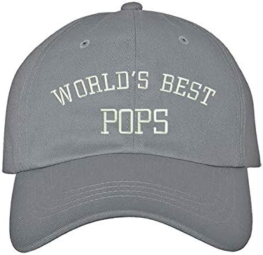Най-добрата в света бейзболна шапка с бродерия Pops - Шапка за татко, бейзболна шапка на дядо, Папина Шапка, Шапка Дедушкина