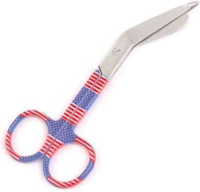 LAJA ВНАСЯ Ножици за Бинтове Lister, Ножици за медицински Сестри с Изображение на Знамето на САЩ 4,5