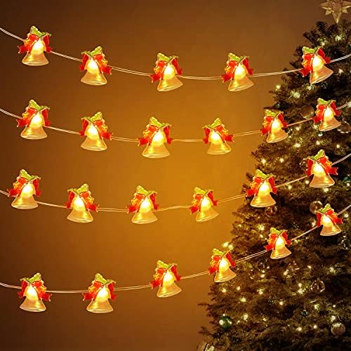 Коледни Звънчета Декоративни Гирлянди, Е 10 Метра на 30 Led Малки Приказни Гирлянди, работещи на батерии, Декоративни Светлини