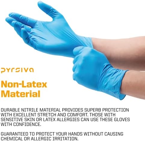 МЕДИЦИНСКИ нитриловые ръкавици PYRSIVA | ръкавици за еднократна употреба без латекс 100 бр.