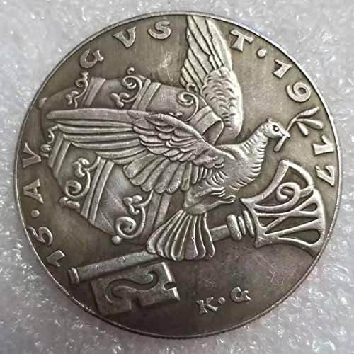 Старинни Занаяти 1917 Немски Възпоменателни Монети от Стария Сребърен Долар Сребърни Кръгли Чуждестранни Монети Антични Колекция
