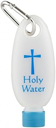 Пътна бутилка за светена вода за религиозни подаръци с винт на капака на зажиме Caribiner, 1,75 грама (опаковка от 12 броя)
