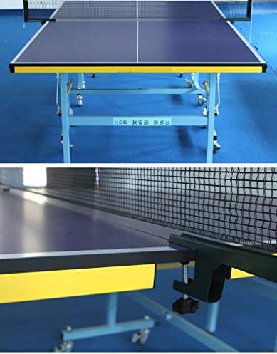 Професионална маса за тенис Маса за пинг-понг - Сгъване За компактно съхранение, бърз монтаж, лесно се движи (Цвят: жълт)