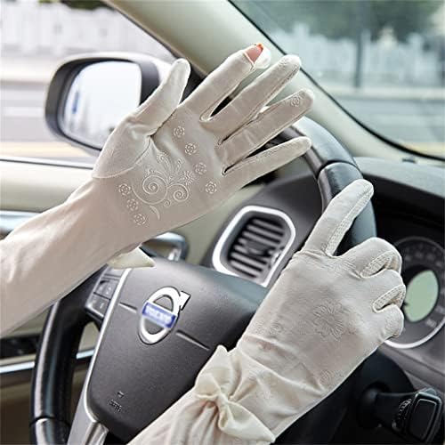 Дълги Дантелени ръкавици от Ледената коприна, Летни дамски Ръкавици за шофиране, ръкав за ръце, ръкав за ръце, тънък Разрез (Цвят: