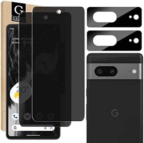 GLBLAUCK [4 опаковки] за защита на екрана за поверителност на Google Pixel 7 [2] + Защита на обектива на фотоапарата [2], anti-spyware